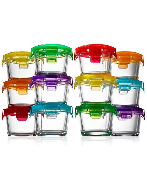 Glass Round 12pc Container Sets