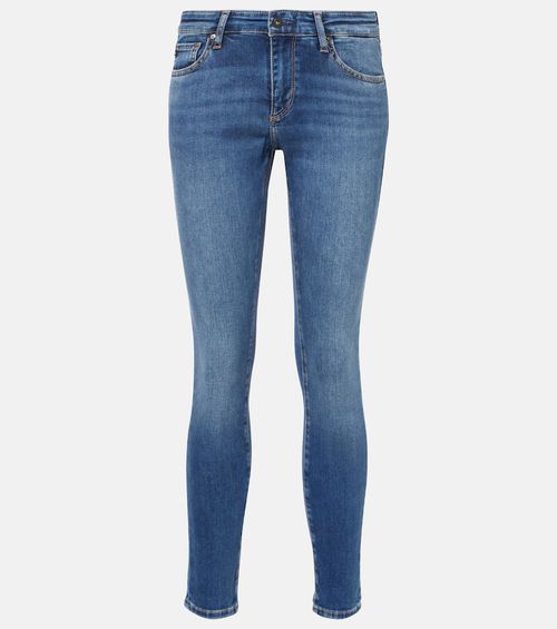 Mid-rise skinny jeans