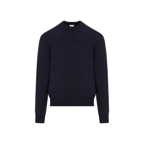 Intrecciato Leather-Trimmed Cashmere-Blend Sweater