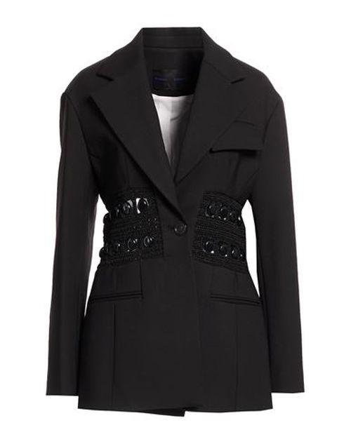 Woman Blazer Black Size 2 Virgin Wool, Elastane, Polyamide