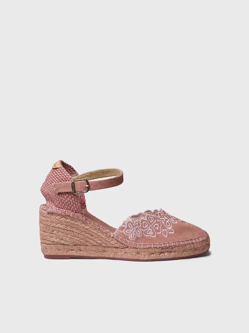 Women's embroidered wedge espadrille | NAIARA