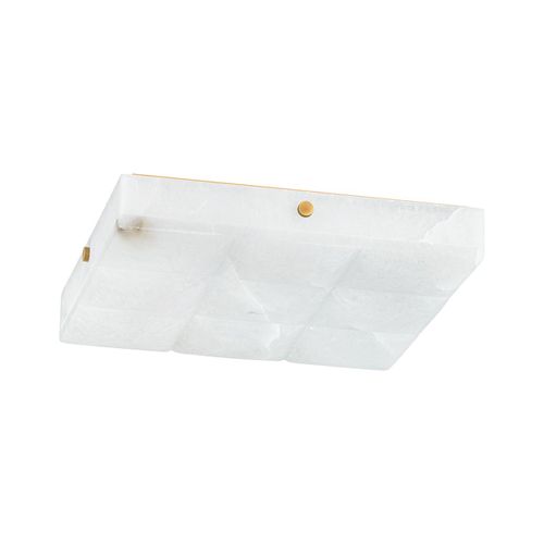 Vintage Brass LED Flush Mount from the Gypsum Collection