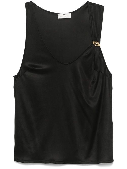 Logo-brooch tank top - Black