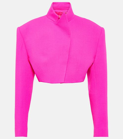 Cropped wool jacket