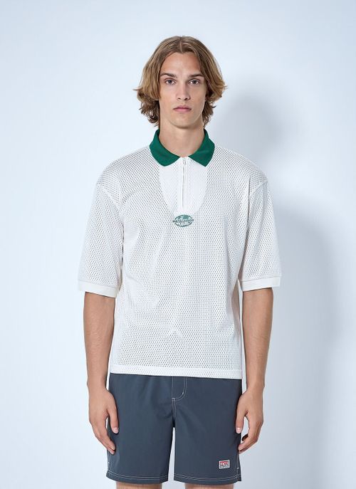 Quarter Zip Jersey Polo Shirt