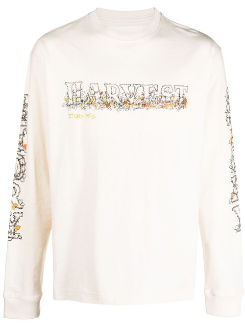 Harvest logo-print sweatshirt - Neutrals