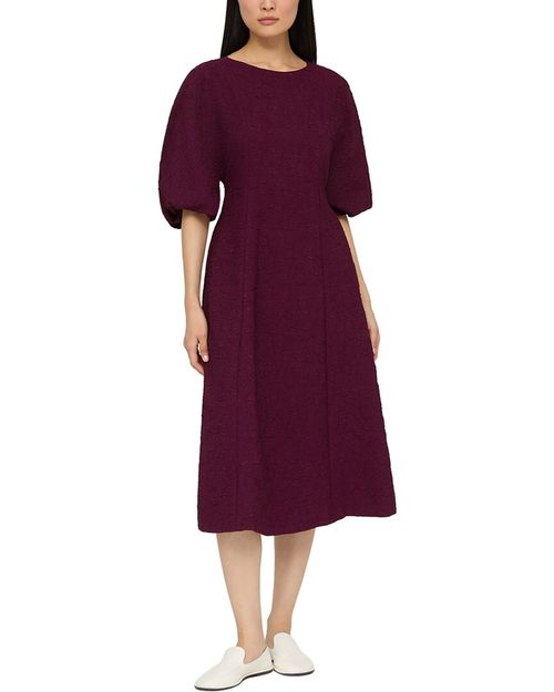 Lafayette 148 Short Balloon Sleeve A-Line Dr