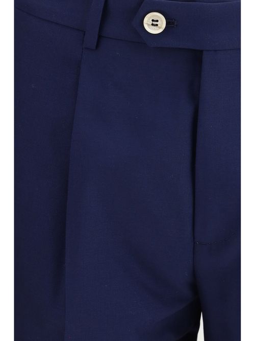 Peak-Lapel Single-Breasted Suit — Navy