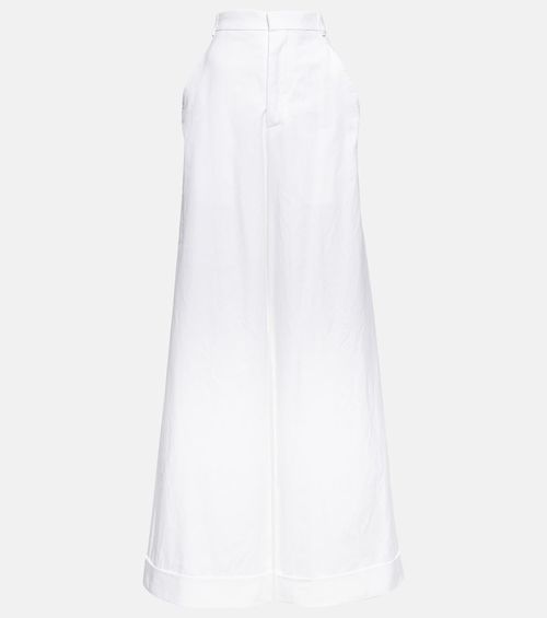 Dorothee wide-leg cotton canvas pants