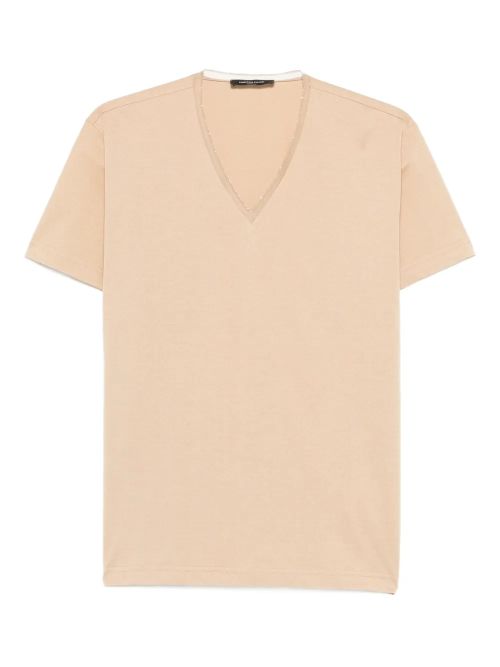 V-Neck T-Shirt — beige