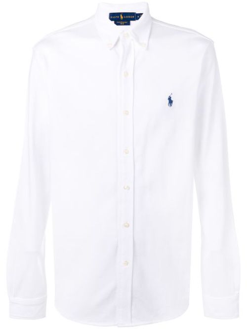 Button down logo shirt