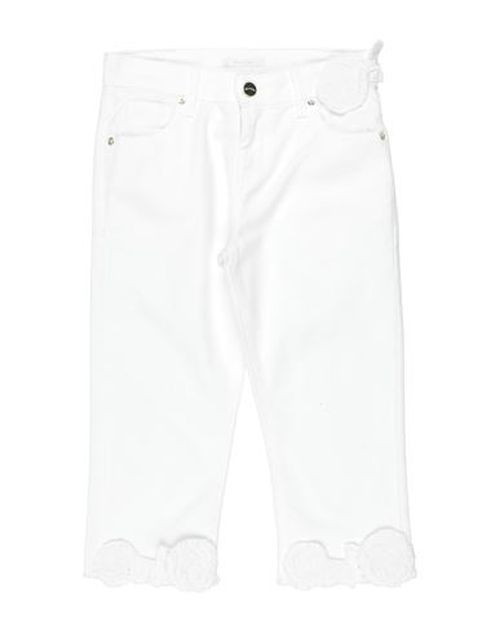 Kid Girl Pants White Size 10 Cotton, Elastane