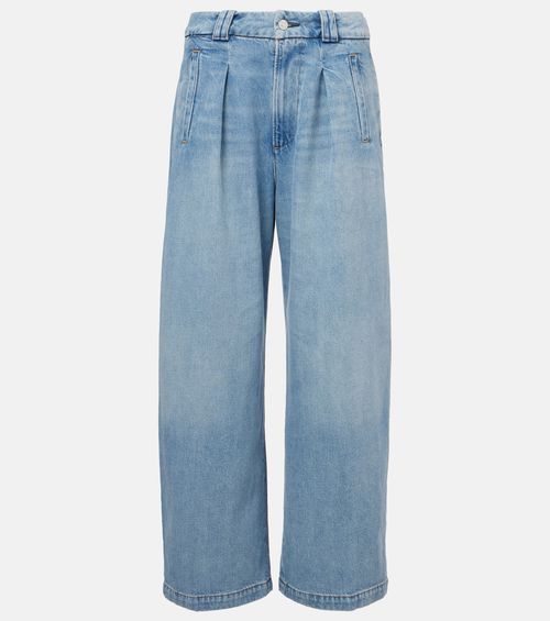 Cara twill cropped wide-leg pants