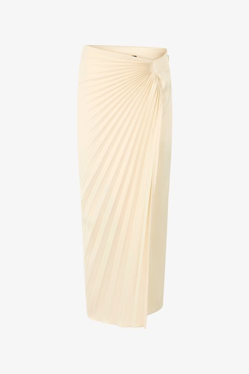 Ivory Midi Pleated Skirt