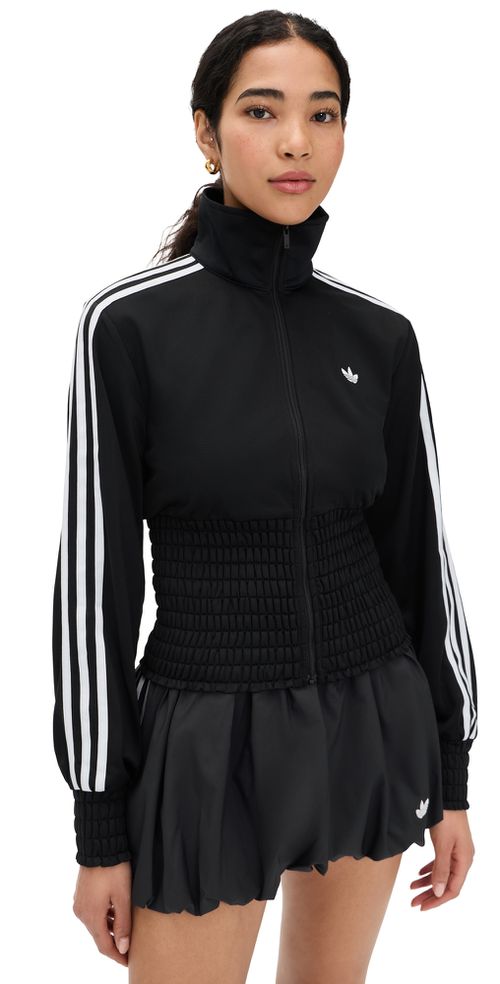 Smocked Firebird Track Top Black
