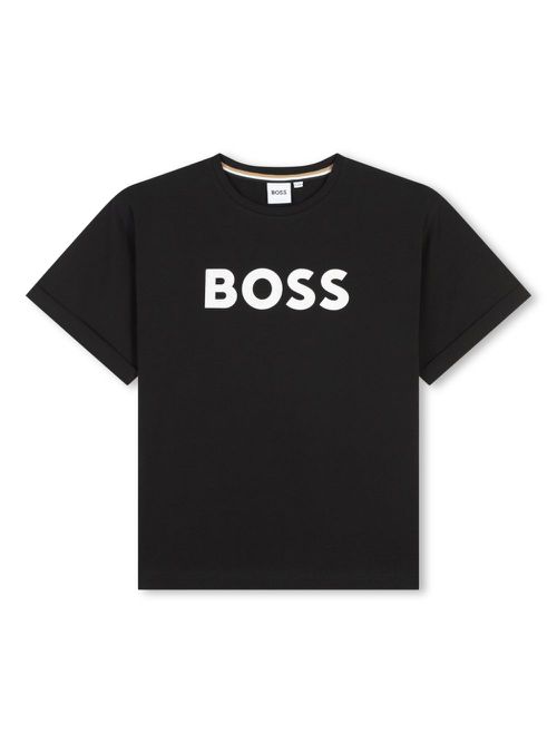 Logo-print cotton T-shirt - Black