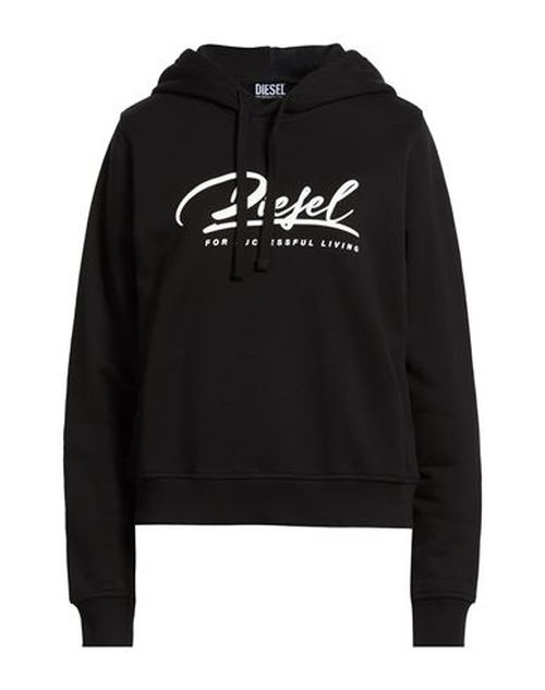 Woman Sweatshirt Black Size XS Cotton, Elastane