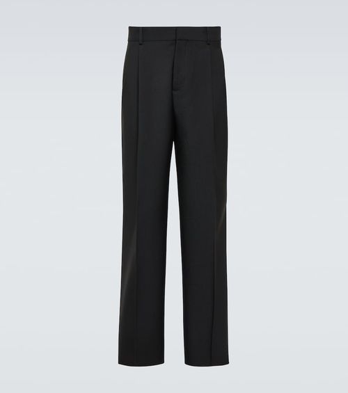 Wool slim pants
