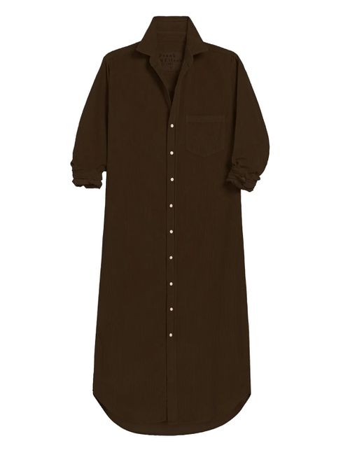 Rory Maxi Shirtdress Chocolate Corduroy