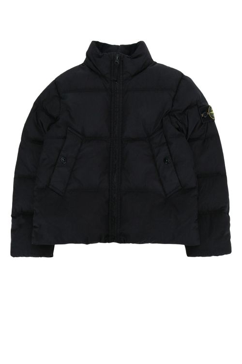 Quilted Down-Filled Down Jacket — Black