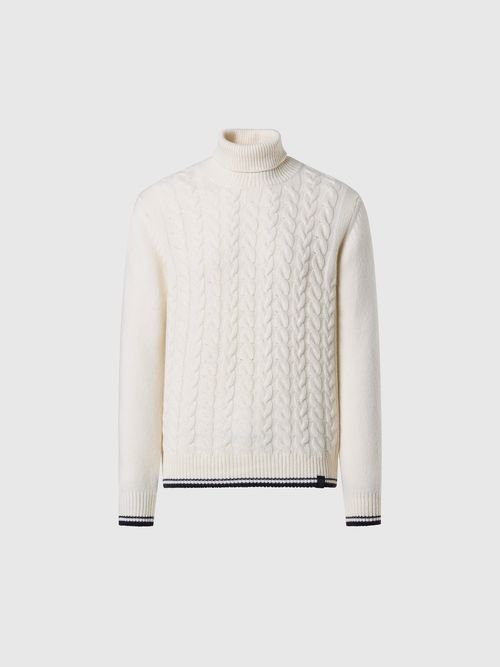 Pullover mit Zopfstrick vorne