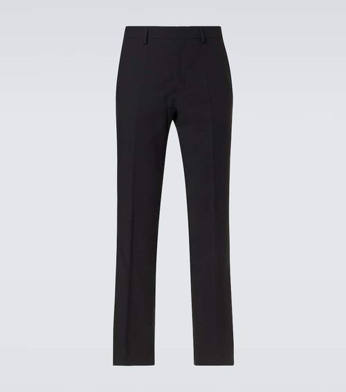 Virgin wool gabardine straight pants