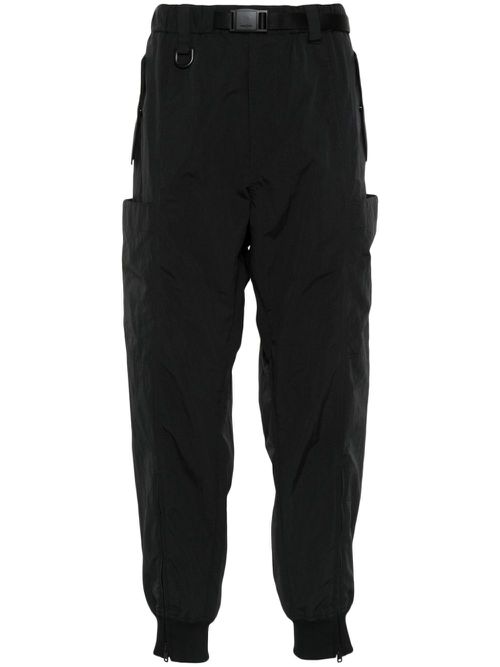 Crinkled track pants - Black