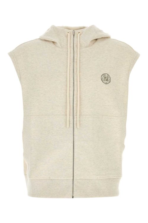Melange Hoodie — Beige