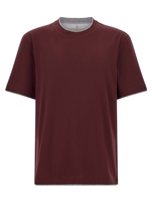 Maroon Solid Crew Neck T-Shirt