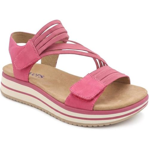 Pavers Women's Chunky Lightweight Adjustable Sandals in Bright Pink