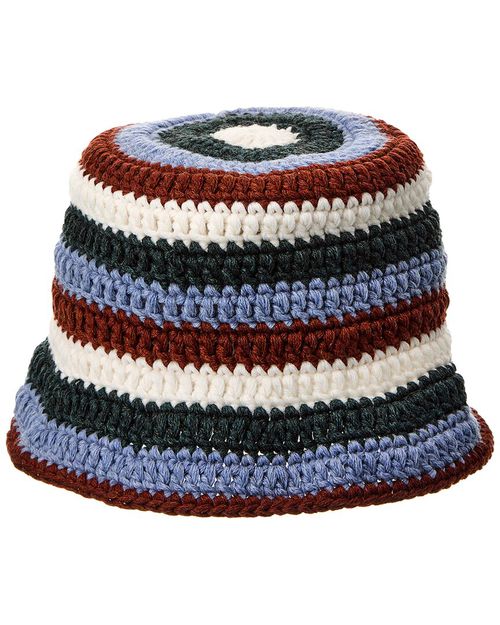 Kam Striped Cashmere Bucket Hat