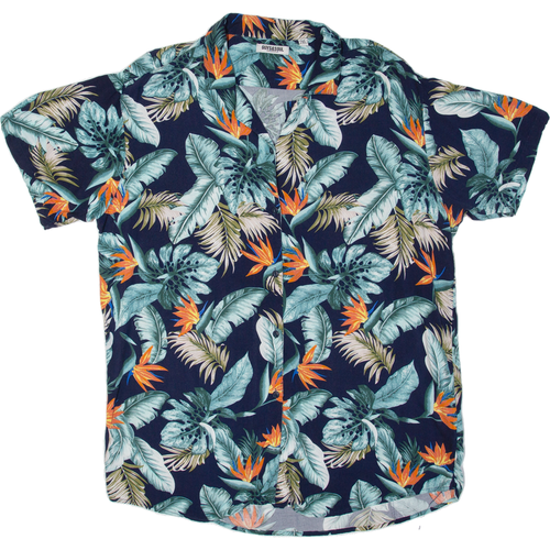 GUYS&SOUL Mens Shirt Black Flora