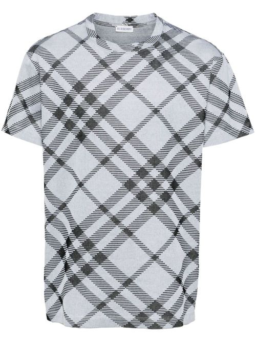 Vintage Check-pattern T-shirt - Grey