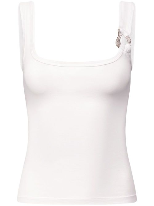 Ring-detail tank top - White