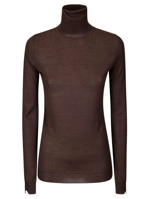 Top Collo Alto Manica Lunga Bottoncini Schiena
