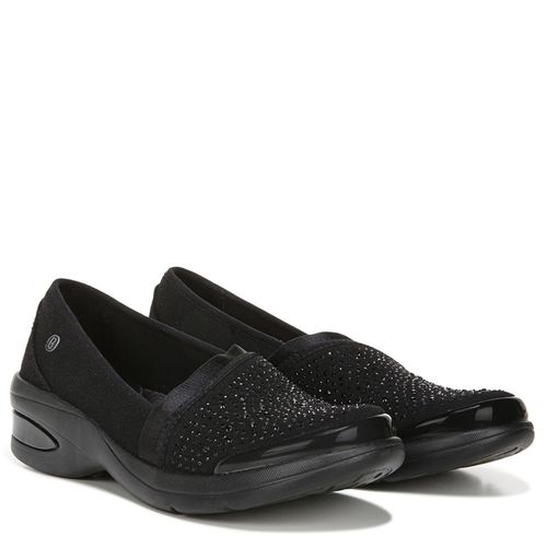 Women's Red-Hot Slip On Shoes (Black Rhinestone Fabric)