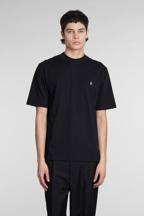 T-shirt In Black Cotton