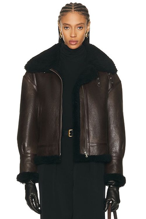 NOUR HAMMOUR Portia Jacket in Brown