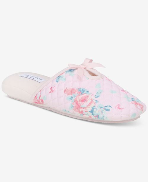 Women's Dreamy Bouquet Quilted Slippers, Exclusively at Macy's - Dreamy Bouqet