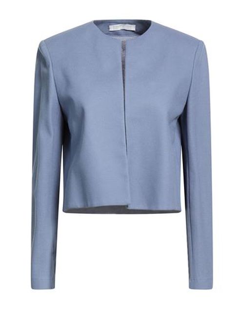 Woman Jacket Slate blue Size 6 Cotton