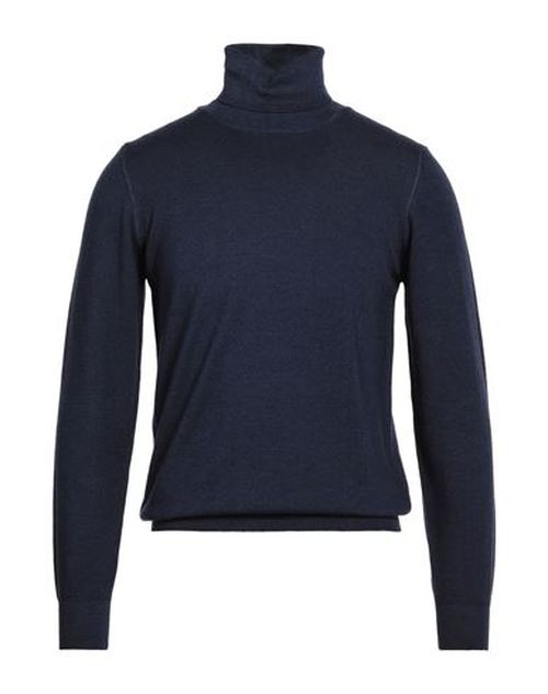 Man Turtleneck Midnight blue Size S Merino Wool