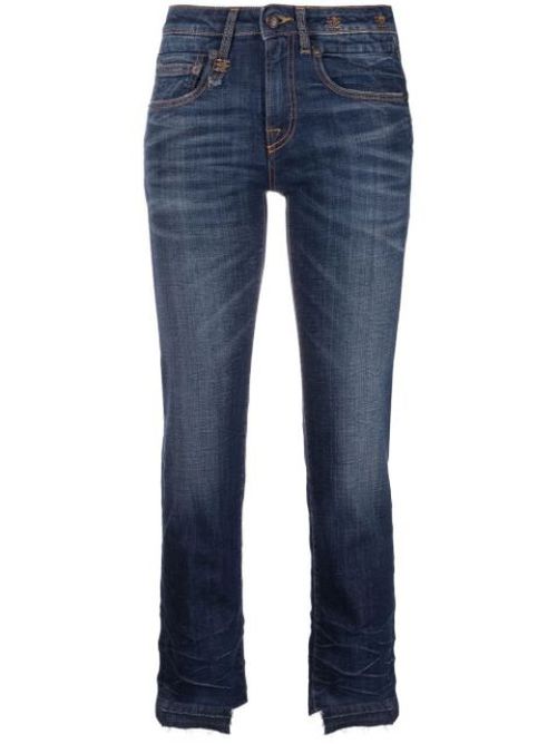 Mid-rise cropped jeans