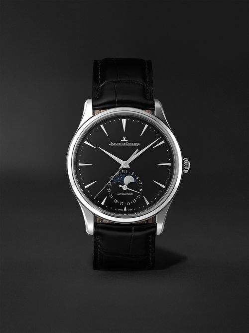 Master Ultra Thin Automatic Moon-Phase 39mm Stainless Steel and Alligator Watch, Ref. No. 1368471