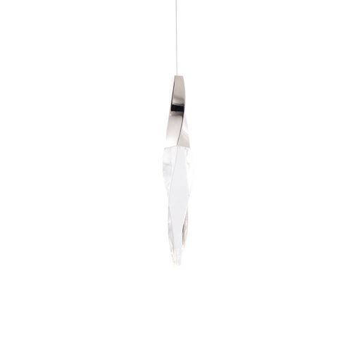 Kindjal 1-Light LED Mini Pendant in Polished Nicke