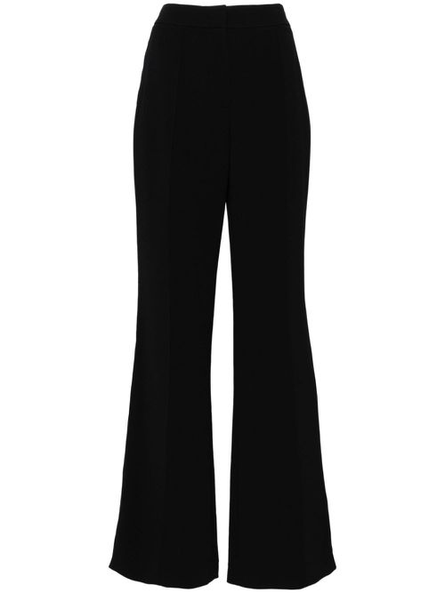 Topstitch crepe trousers - Black