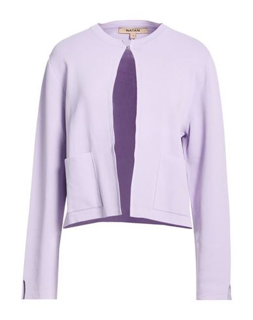 Woman Cardigan Lilac Size 5 Viscose, Nylon