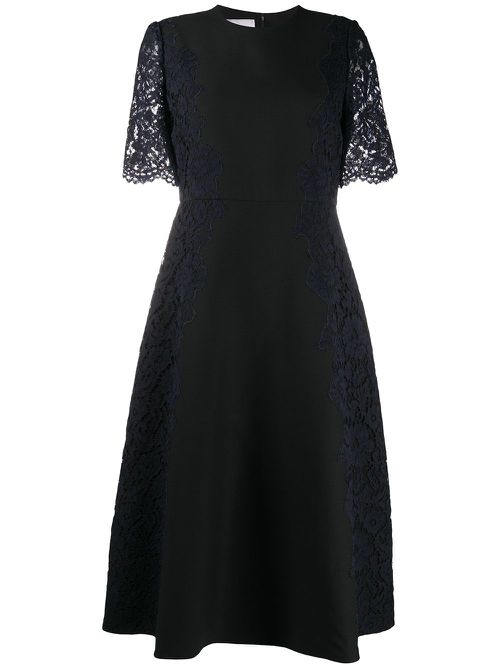 Valentino Garavani lace sleeve dress - Black