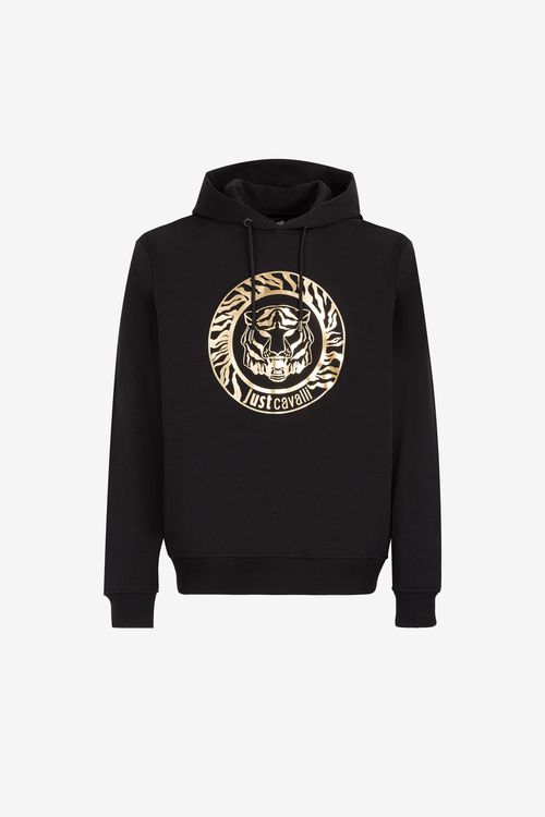 Just Cavalli Tiger And Logo-print Hoodie