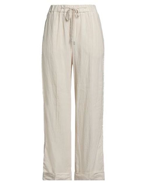 Woman Pants Beige Size 8 Linen, Cotton
