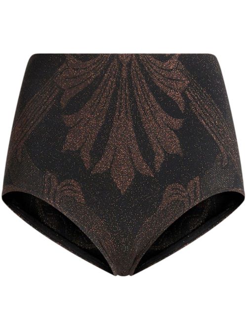 Glitter jacquard shorts - Brown